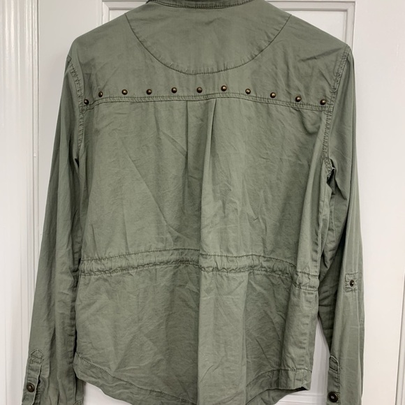 Y2K Grunge Army Green Shacket by Seventeen Whimsigoth 90’s - Picture 7 of 10